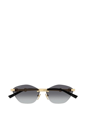 Gucci Eyewear cat-eye rimless sunglasses - Gold