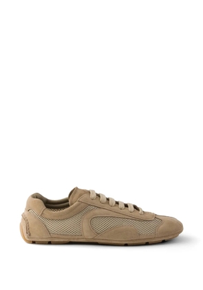 Prada Montecarlo Re-Edition 2005 suede and mesh sneakers - Neutrals