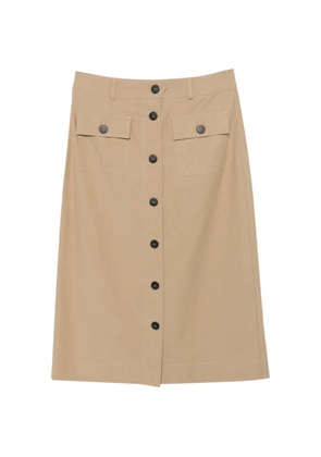 LIU JO buttoned pocket midi skirt - Neutrals