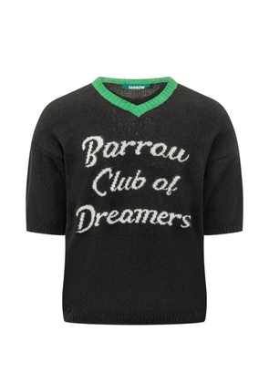 BARROW V-neck knitted T-shirt - Black