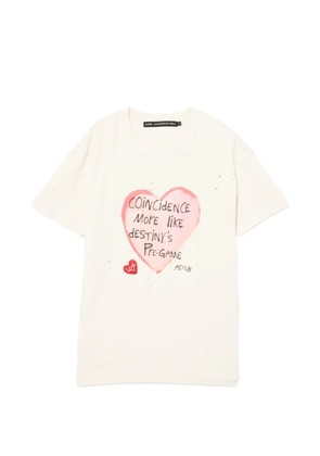 Andersson Bell heart message T-shirt - Neutrals
