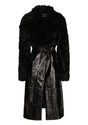Dolce & Gabbana leather coat - Black