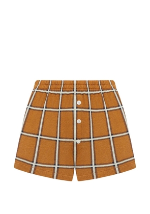 Guest In Residence plaid button shorts - Brown