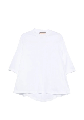 Plan C curved-hem T-shirt - White