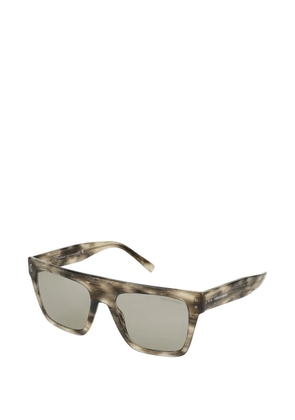 Giorgio Armani striped square-frame sunglasses - Neutrals