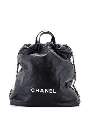 CHANEL Pre-Owned 22 Chain Quilted Calfskin Large backpack - Black