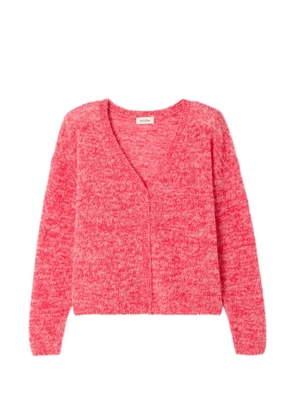 American Vintage Nuggy V-neck long-sleeve wool cardigan - Pink