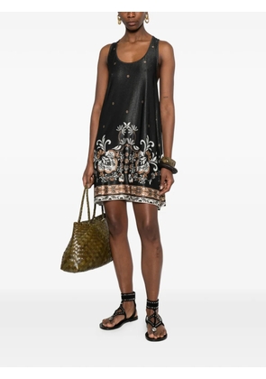 TWINSET floral-print ring-detail top - Black