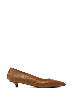 Marsèll Spino point-toe crocodile-effect pumps - Brown