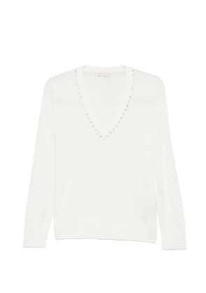 LIU JO V-neck sweater - White