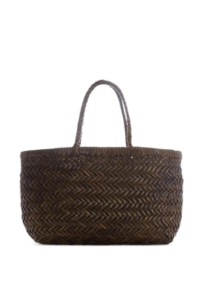 DRAGON DIFFUSION woven pendant tote bag - Green