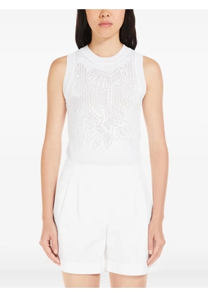 Max Mara crew-neck sleeveless top - White