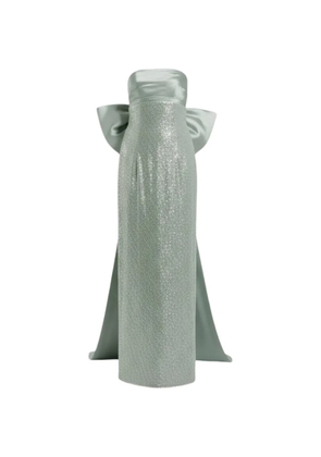 Mac Duggal strapless bow-back maxi dress - Green