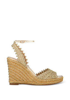 Aquazzura rope trim wedges - Gold