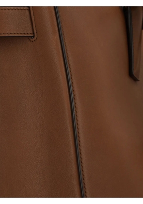 Saint Laurent top-handles leather tote bag - Brown