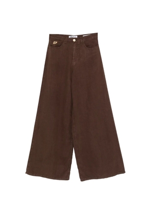 LOIS JEANS button wide-leg trousers - Brown