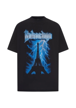Balenciaga print T-shirt - Black