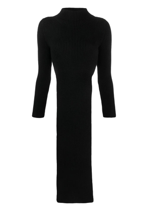 Patou cut-out detail wool knitted top - Black