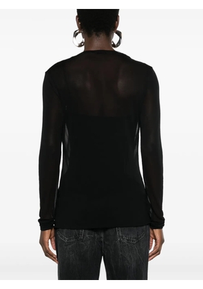 Givenchy mesh wrap blouse - Black