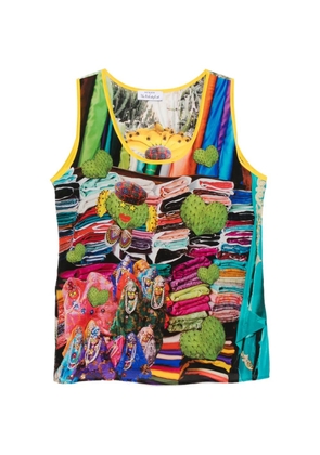 The Artistylist Cactus printed tank top - Blue