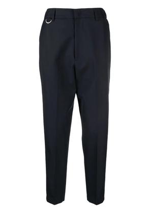 Low Brand pressed-crease tapered trousers - Blue