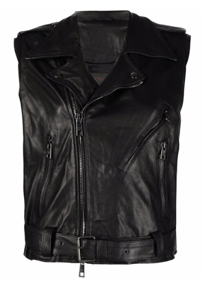 Giorgio Brato leather biker jacket - Black
