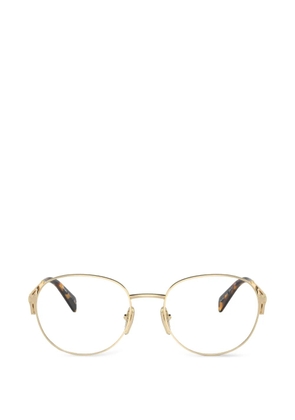 Prada Eyewear triangle-logo glasses - Gold