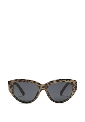 Dolce & Gabbana Eyewear leopard-print cat-eye sunglasses - Brown