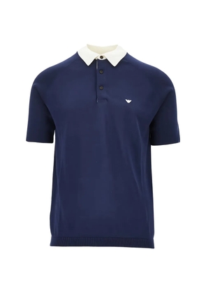 Emporio Armani contrast-collar polo shirt - Blue