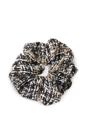 Maison Michel tweed scrunchie - Black