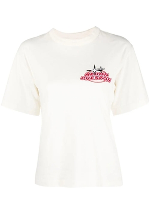 Heron Preston logo-embroidered short-sleeved T-shirt - White