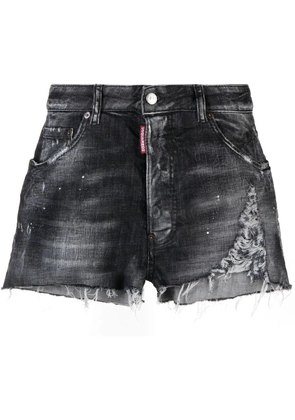 DSQUARED2 distressed-effect denim shorts - Black