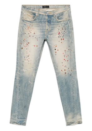 Purple Brand crystal-embellished jeans - Blue