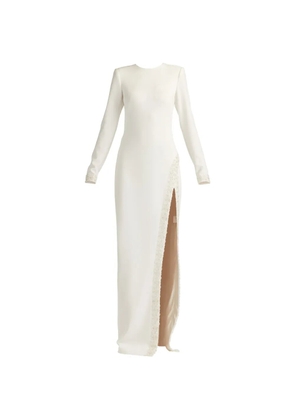 Tadashi Shoji beaded split dress - White