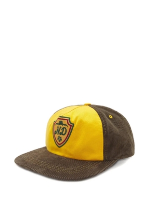 Nicholas Daley Shield corduroy colourblock cap - Brown