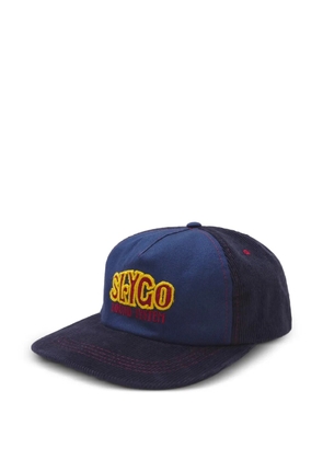 Nicholas Daley Slygo embroidered corduroy cap - Blue