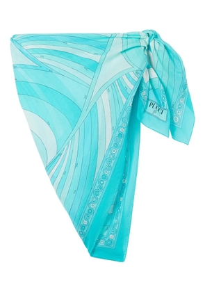 PUCCI Iride-print sarong - Blue