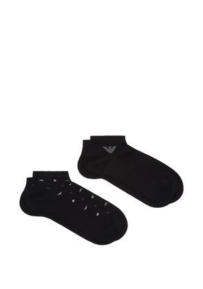 Emporio Armani logo-print socks (set of two) - Black