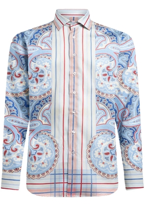 ETRO paisley-print cotton shirt - Blue