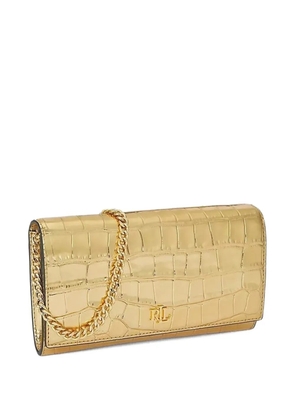 Lauren Ralph Lauren embossed clutch bag - Gold