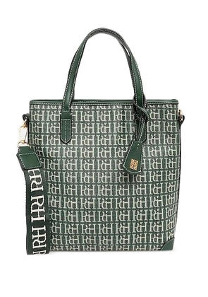 Pedro Del Hierro monogram-pattern tote bag - Green
