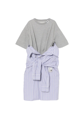 Molly Goddard striped midi dress - Grey