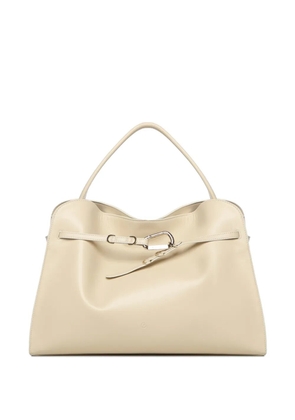 FRANCESCO BIASIA buckle leather tote bag - Neutrals