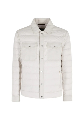 Moorer buttoned quilted jacket - Neutrals
