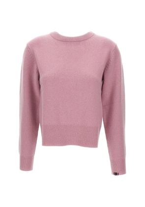 extreme cashmere ribbed crew neck sweater - Pink