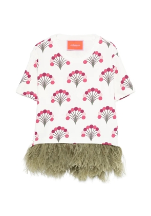 La DoubleJ floral-print T-shirt - White