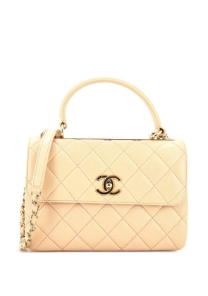 CHANEL Pre-Owned Trendy CC Top Handle Bag Quilted Lambskin Small shoulder bag - Neutrals