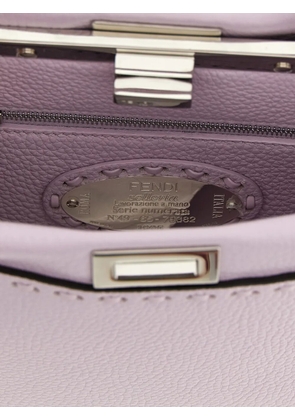 FENDI mini Peekaboo Selleria topstitching tote bag - Purple