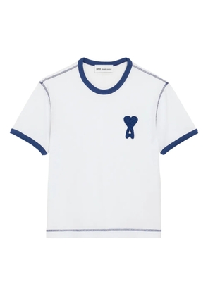 AMI Paris Ami De Coeur crochet patch T-shirt - White