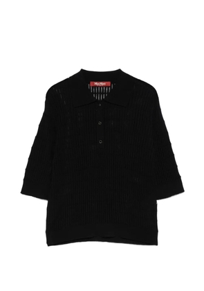 Max Mara buttoned polo top - Black